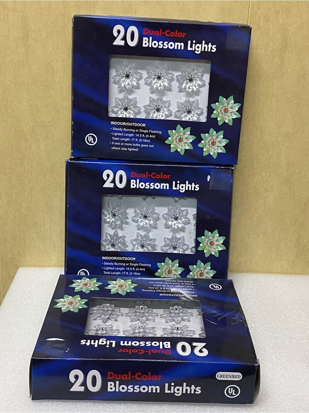 Vintage Dual-Color Blossom Lights Indoor/Outdoor Christmas lights